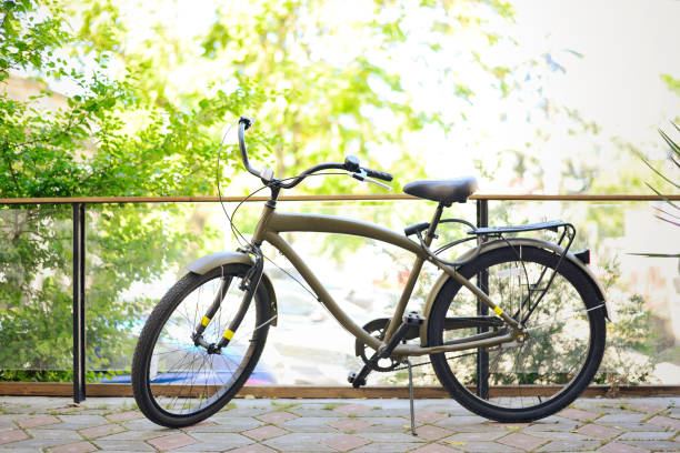 istock Vintage khaki bike 855008066