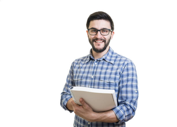 istock Handsome bearded guy in eyeglasses and shirt 855011916