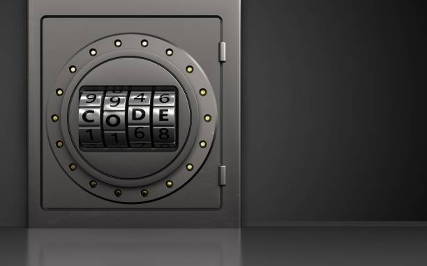 3d safe metal safe - night deposit box imagens e fotografias de stock