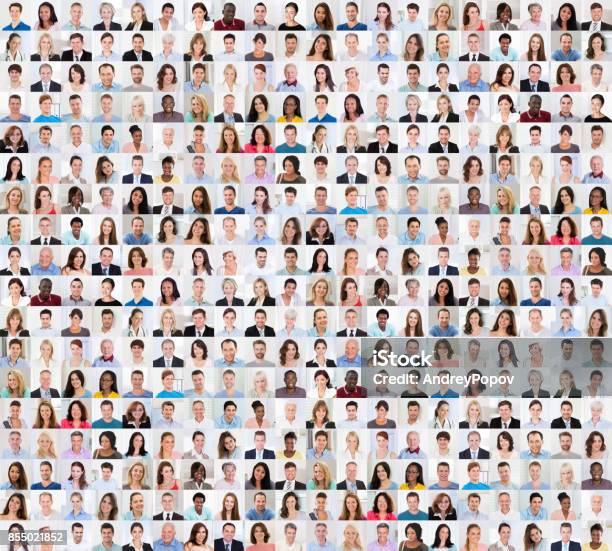Collage Von Einem Lächelnden Menschen Stockfoto und mehr Bilder von Menschliches Gesicht - Menschliches Gesicht, Menschen, Composite-Technik