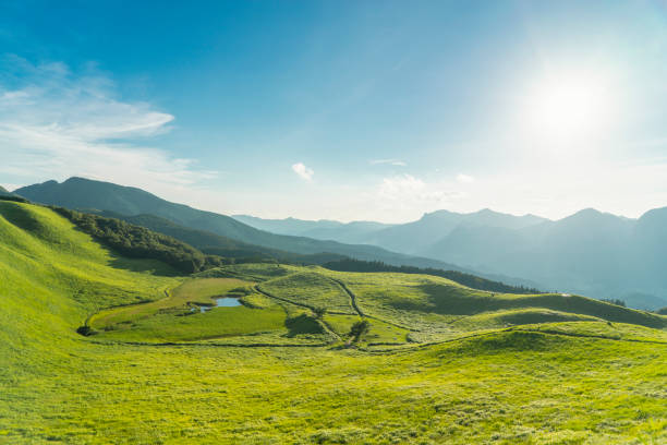 日本で曽爾高原高原のビュー - mountain sky landscape non urban scene ストックフォトと画像