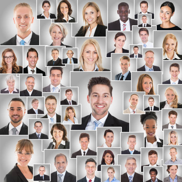 istock Collage Of Smiling Businesspeople 855026580