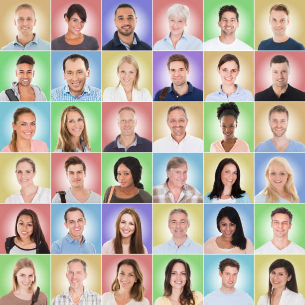 istock Group Of People On Colored Background 855026850