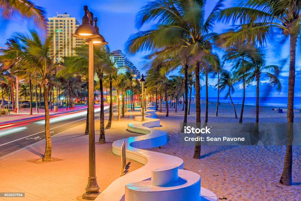 Fort Lauderdale Beach Florida Ft. Lauderdale, Florida, USA on the beach strip. Fort Lauderdale Stock Photo