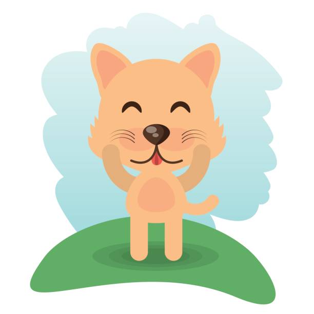 ilustrações de stock, clip art, desenhos animados e ícones de cute wolf animal winking - dog set humor happiness