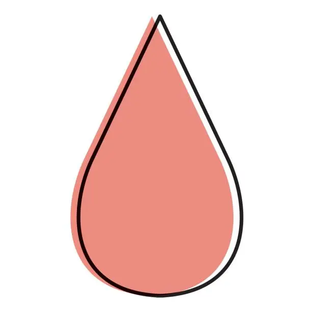 Vector illustration of blood drop isolated icon