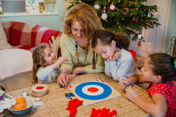 istock Playing Board Games At Christmas 855046994