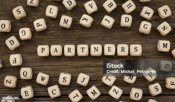 Word Partners Written On Wood Block Stock Photo - Download Image Now - Agreement, Alphabet, Belarus