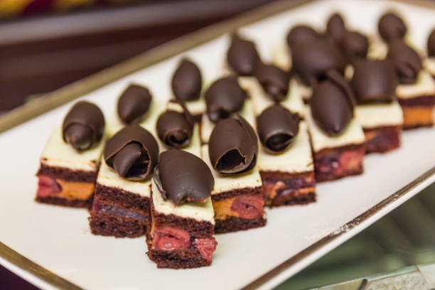 istock Tapas red velvet cake with chocolate on top 855054514