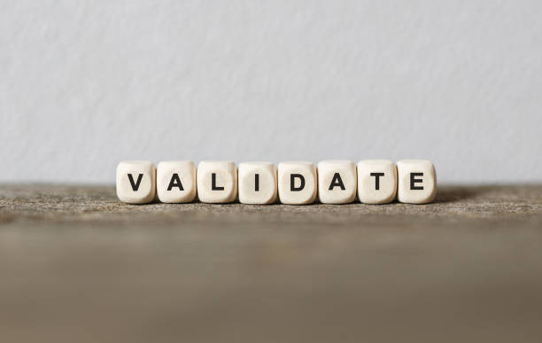 istock Word VALIDATE made with wood building blocks 855054804