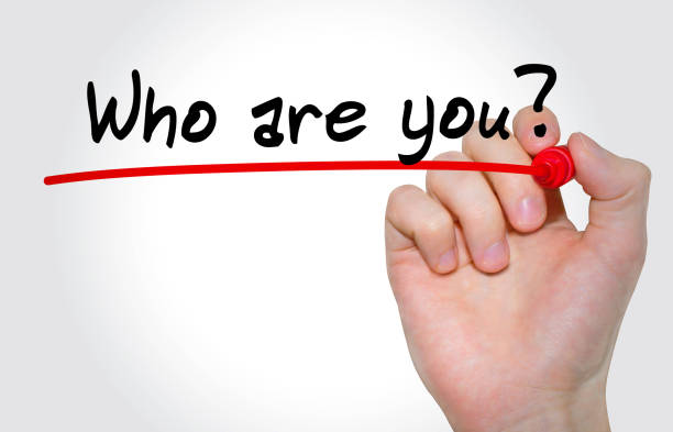istock Hand writing inscription Who are you with marker, concept 855054826