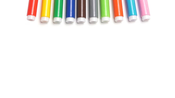 istock Colorful marker pen set on isolated background with clipping path 855062042