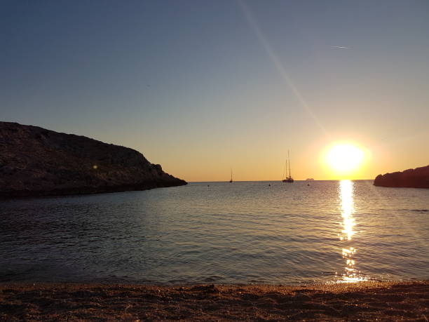 istock sunset on the Mediterranian bay 855063324
