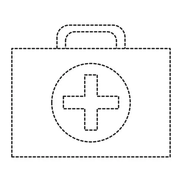 Vector illustration of medical kit isolated icon