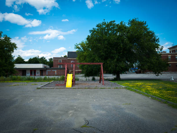 waterville, maine - residential district community small town america maine stock-fotos und bilder