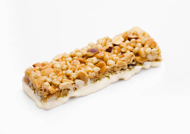 istock Caramel protein cereal energy bar with nuts 855069828