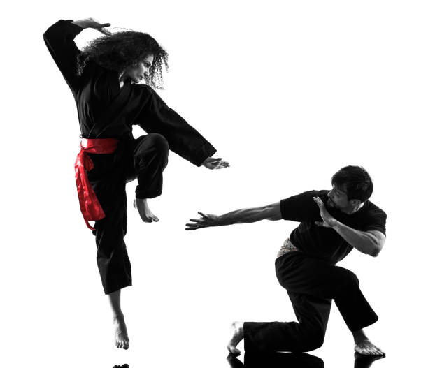 istock woman Kung Fu Pencak Silat isolated 855069876