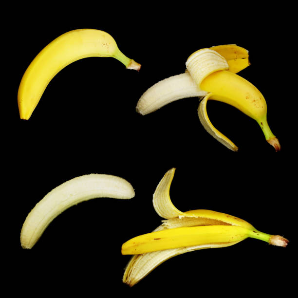 istock ripe bananas isolated on black 855070288