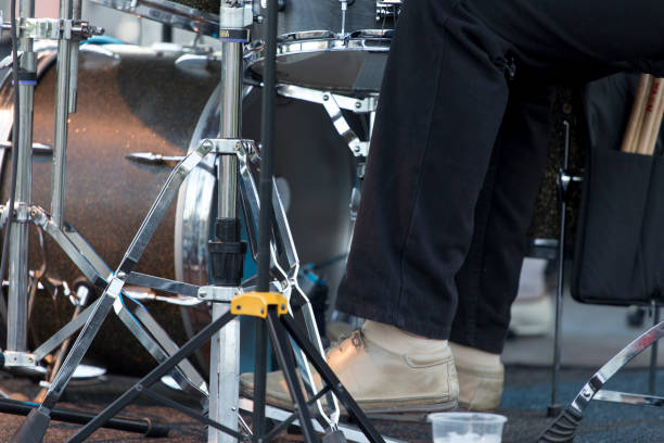 istock Playing drums on a rock concert 855081188