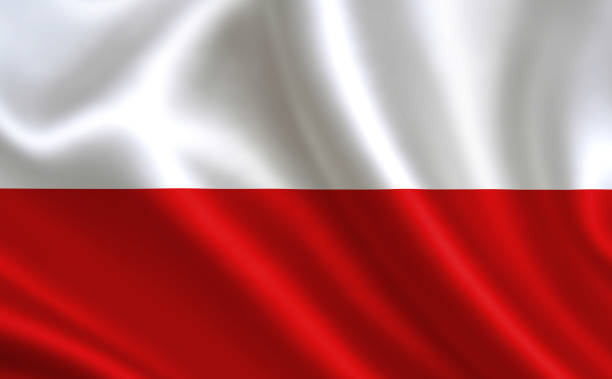 bandera de poland.teil der serie. - polonia fotografías e imágenes de stock