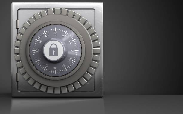 istock 3d metal safe metal safe 855087248