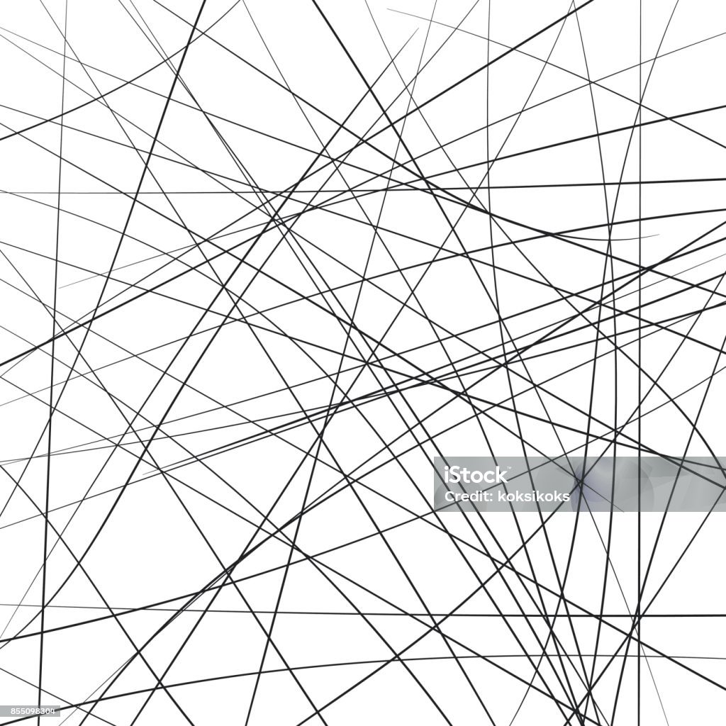 Zufällige chaotische Bereichsstreifen diagonal, abstrakte geometrische Hintergrundmuster. Moderne Kunst Vektorgrafik, Brownsche Bewegung - Lizenzfrei Gestreift Vektorgrafik