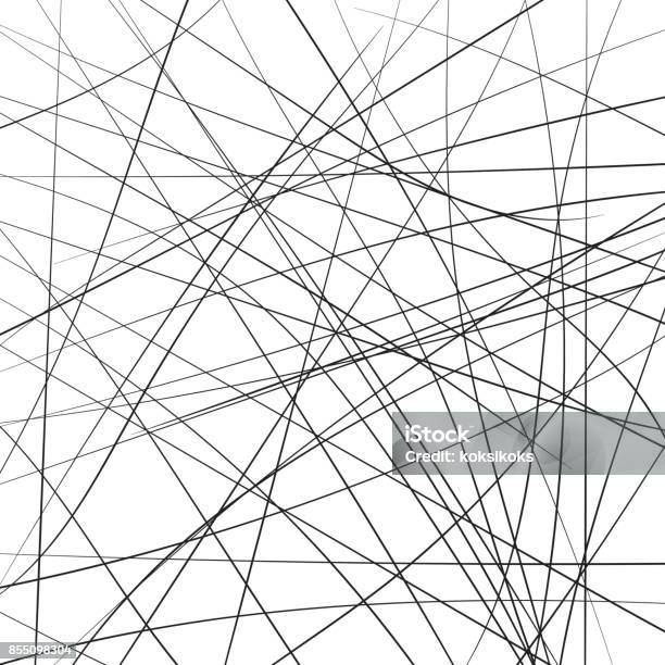 Vetores de Linhas De Faixa Caótico Aleatório Abstraem Na Diagonal Padrão De Fundo Geométrico Ilustração Em Vetor Arte Moderna Movimento Browniano e mais imagens de Listrado