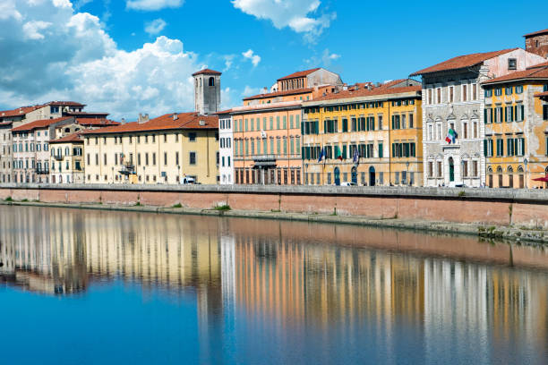 istock Pisa river quay view cityscape panorama 855106854