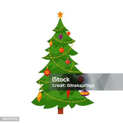 48,785 Cartoon Of A Christmas Tree Without Ornaments Illustrations & Clip  Art - iStock