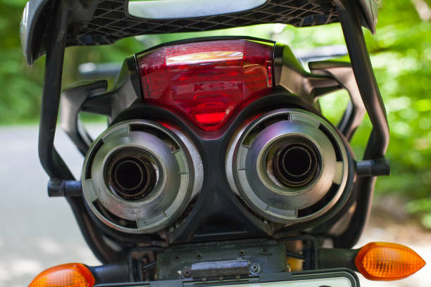 Motorcycle parked on the road