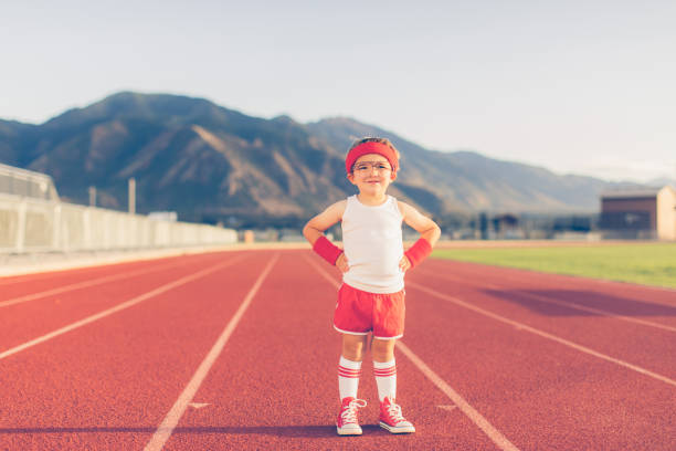 istock Young Retro Boy and Fitness Instructor 855138654