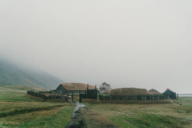 istock Old viking village in Iceland 855141068