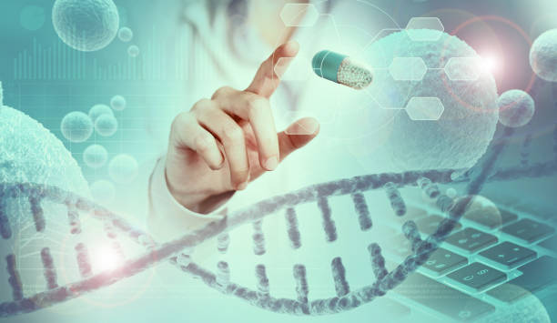 genetic research concept stock photo