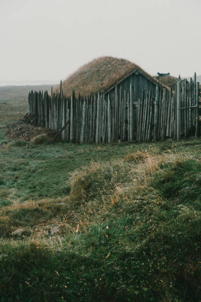 istock Old viking village in Iceland 855142380