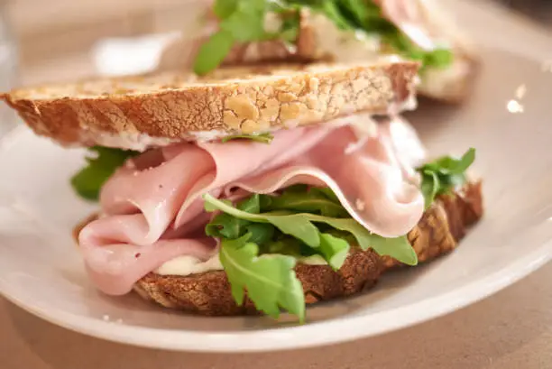 Sandwich with mortadella