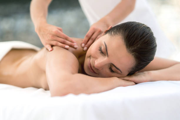 istock Beautiful woman relaxing at the spa 855166106