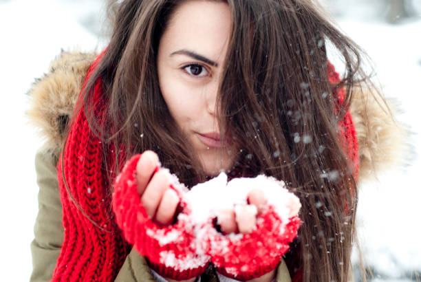 istock Beautiful girl in winter time 855179650