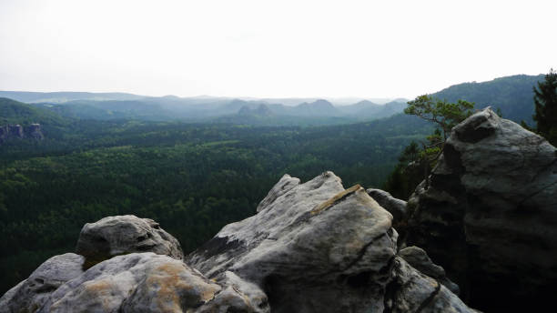 istock Saxon Switzerland view towards Zschand 855184390