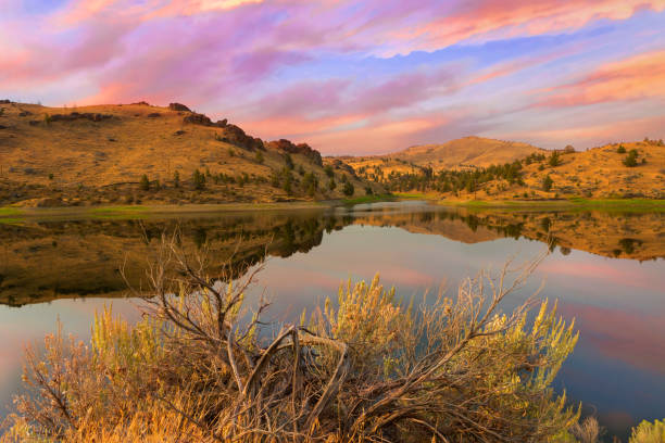 istock Sunset by the Lake in Central Oregon 855188430