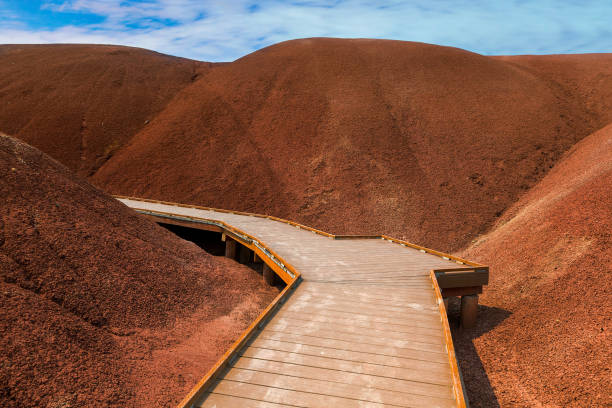 istock Boardwalk at Painted Cove inn Painted Hills Eastern Oregon 855188450