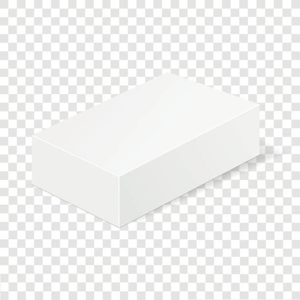 mock-up produkt kartonverpackung box weiß. vektor-illustration isoliert auf transparentem hintergrund. vektor - bezirke san salvador und rum cay stock-grafiken, -clipart, -cartoons und -symbole