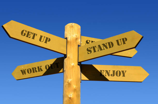 istock Directional sign with sports motivation 855189004