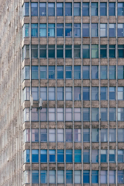 istock Front of Retro High-rise Building. 855201418