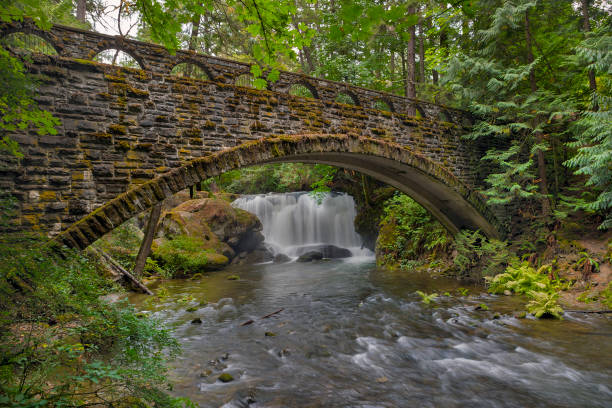 istock Stone Bridge at Whatcom Falls Park in Bellingham WA 855201946