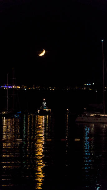 istock Yacht and Sea At Night 855211534