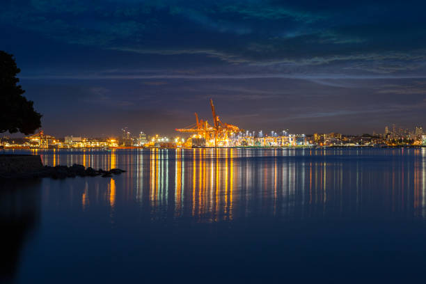 istock Port of Vancouver BC Canada at Night 855211638
