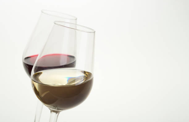 istock Glasses of wine on white background 855215170