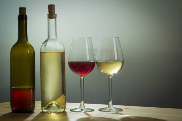 istock Glasses of wine on white background 855220810