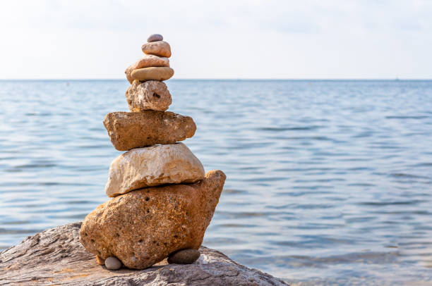 istock Pile of stones on the coast 855222084