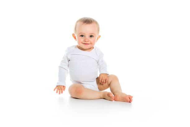 istock beautiful baby boy on white background 855243316